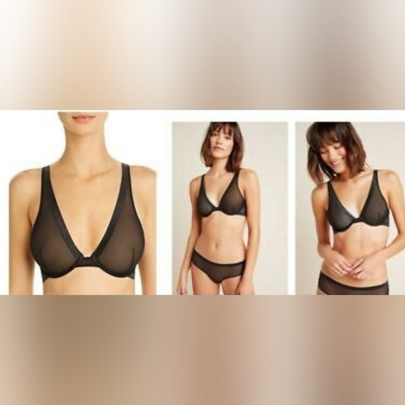 JASON WU Bra Banded Plunge Underwire Black Size 32B $50 - NWT - Picture 1 of 7